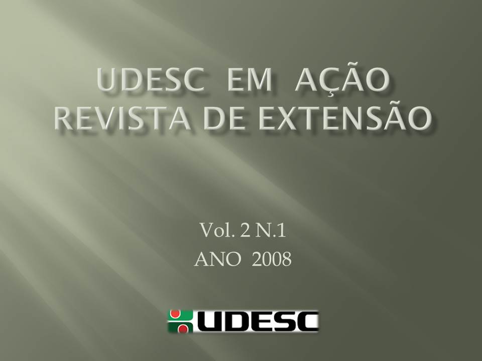 					Ver Vol. 2 Núm. 1 (2008): UDESC em Ação
				