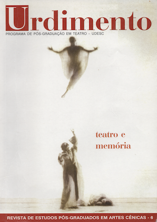 					View Vol. 1 No. 6 (2004): Teatro e Memória
				